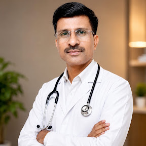 Dr. Ganesh Waghmare in a white coat with a stethoscope